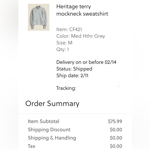 J. Crew Womens Turtleneck Lightweight Sweatshirt in Heather Gray - Picture 7 of 9